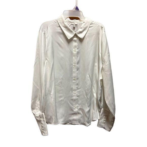 Joie Limited Edition Women’s Formal Dressy Satin Blouse. Size XXL. Cream color. - Picture 2 of 8